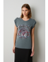 TSHIRT COM ESTAMPA E STRASS ROCKER