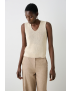 TOP DE MALHA VISCOSE SEM MANGAS