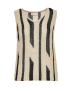 TOP MALHA RISCA VERTICAL NATURAL