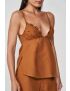 TOP COM LINHO TERRACOTA COM BORDADO