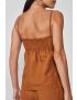 TOP COM LINHO TERRACOTA COM BORDADO