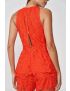 TOP CAVA RENDADO COM PEPLUM 