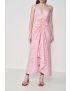 VESTIDO MIDI JAQUARD CUT OUT DECOTE CORAÇÃO FENDA FRANZIDA
