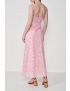 VESTIDO MIDI JAQUARD CUT OUT DECOTE CORAÇÃO FENDA FRANZIDA