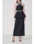 VESTIDO MIDI COM PEPLUM DECOTE CRUZADO CROCHET