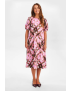 VESTIDO EVASÊ WAYLI QUADRICULA PINK & BROWN 