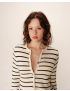 CARDIGAN MALHA RISCAS NAVY