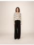 CARDIGAN MALHA RISCAS NAVY
