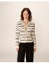 CARDIGAN MALHA RISCAS NAVY
