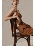 TOP COM LINHO TERRACOTA COM BORDADO