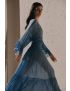 VESTIDO LONGO FLUÍDO COM TRANSPARÊNCIA