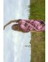 VESTIDO EVASÊ WAYLI QUADRICULA PINK & BROWN 