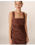 VESTIDO CURTO ALINHADO DRAPEADO