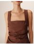 VESTIDO CURTO ALINHADO DRAPEADO