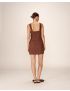 VESTIDO CURTO ALINHADO DRAPEADO