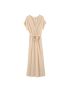 VESTIDO LONGO FLUIDO DECOTE V CRUZADO