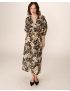 VESTIDO MIDI ESTAMPA PINE MANGA BALONADA