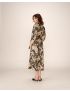 VESTIDO MIDI ESTAMPA PINE MANGA BALONADA