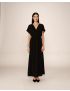 VESTIDO LONGO FLUIDO DECOTE V CRUZADO