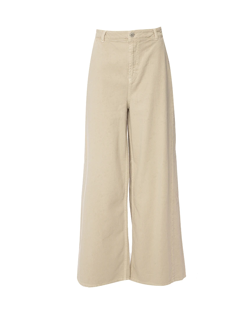 JEANS SUPER WIDE LEG NATURAL TOQUE RELEVO